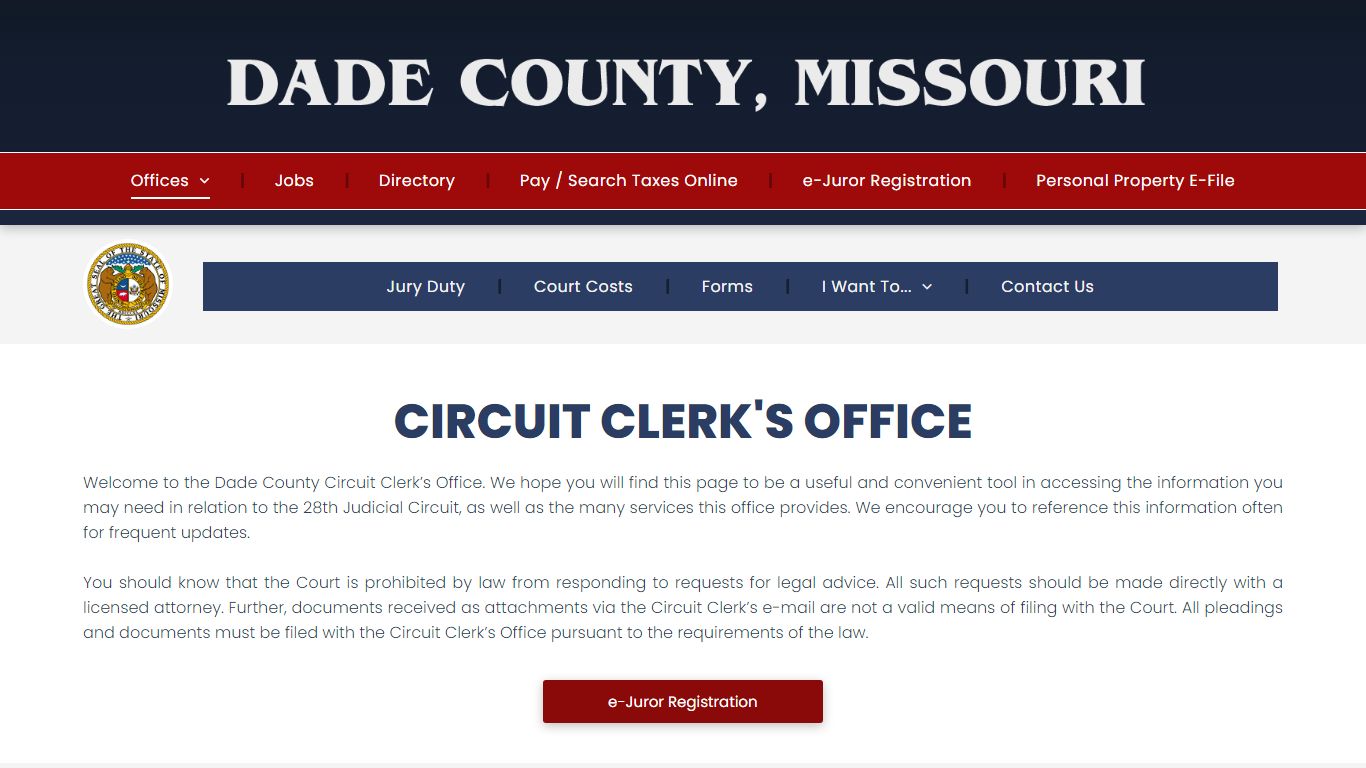 CIRCUIT CLERK'S OFFICE - Dade County, MO